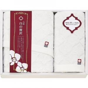 今治製タオル白の贅沢フェイスタオル&ハンドタオルIMK59150