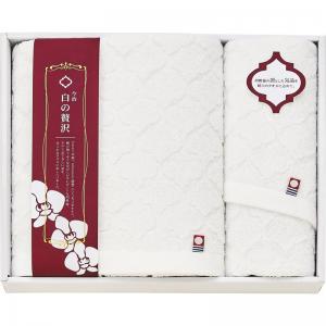 今治製タオル白の贅沢バスタオル&フェイスタオルIMK59350