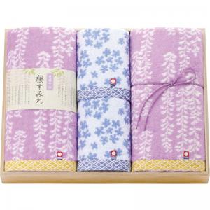 今治 藤すみれ 愛媛今治 バスタオル2P&フェイスタオル2P(木箱入) 62380