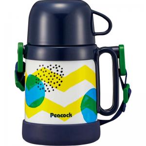 ピーコック ステップアップボトル400ml ネイビードット ASK-W40AKD